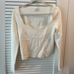 Abercrombie Corset Long Sleeve Top